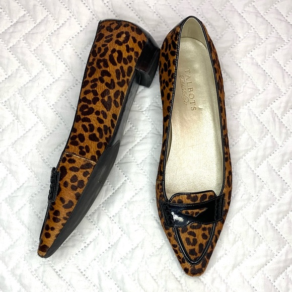 Talbots Shoes - Talbots leopard print calf hair pointy toe flats, 7.5